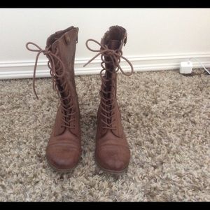 Super cute fold over combat boots
